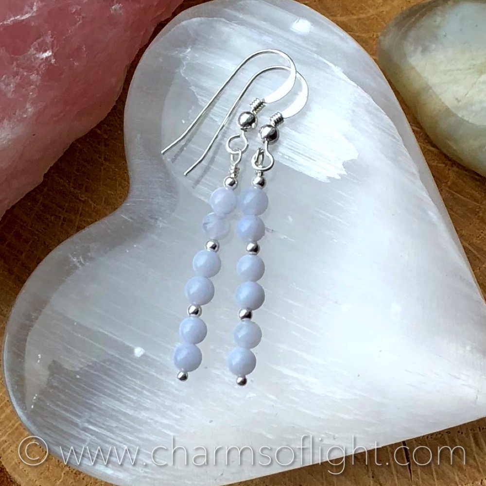 Blue Lace Agate Earrings